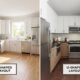 Side-by-side comparison of L-shaped and U-shaped kitchen layouts for a 10x10 room